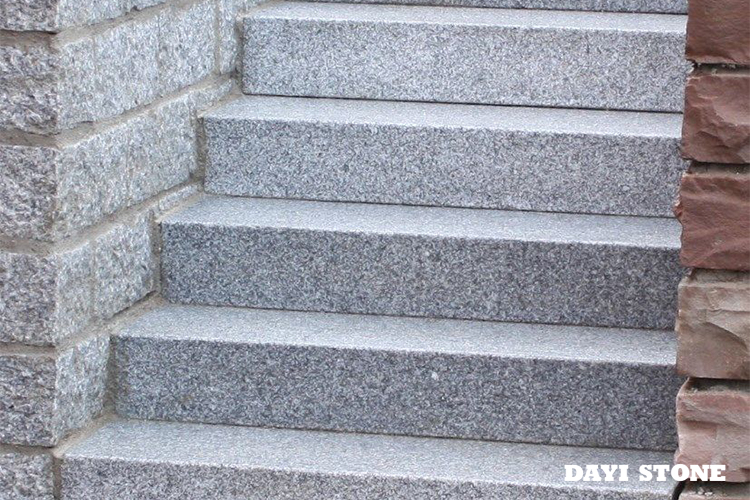 Stair Light Grey Granite Stone G603-10 All sides flamed 100x35x15cm - Dayi Stone